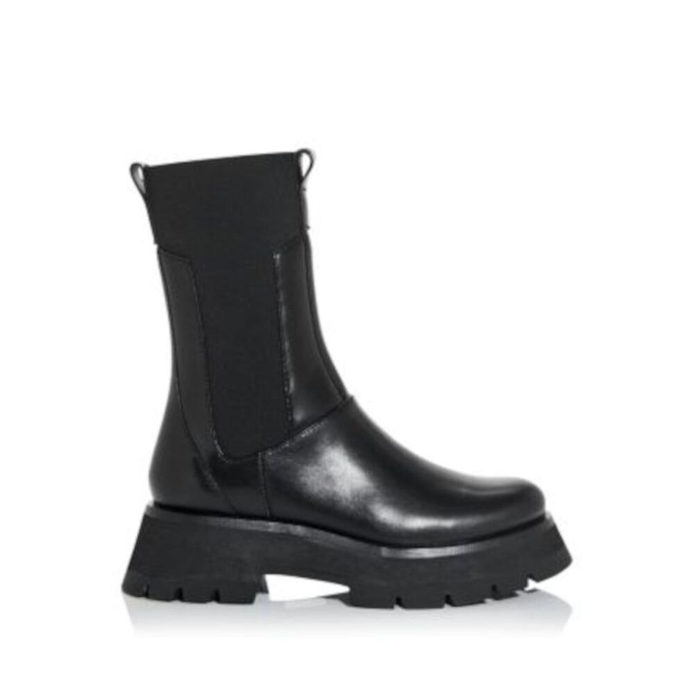 3.1 PHILLIP LIM Womens Black 1-1/2" Platform Kate Leather Combat Boots 41 - Picture 3 of 3